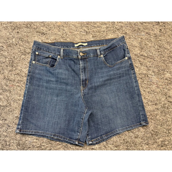 Levi's Pants - Levis Classic Short Womens 32 Blue Denim Medium Wash Stretch Jean Shorts 29694